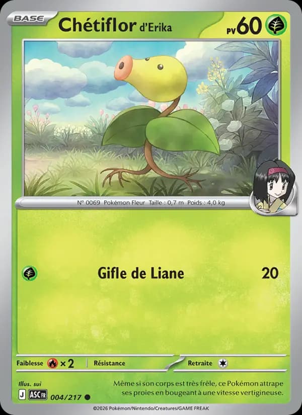 Carte Pokémon Chétiflor d'Erika 4