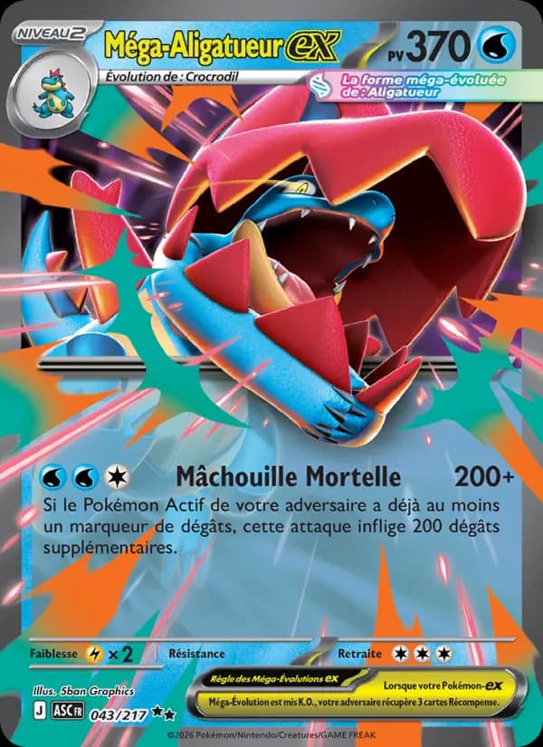 Carte Pokémon Méga-Aligatueur ex 43