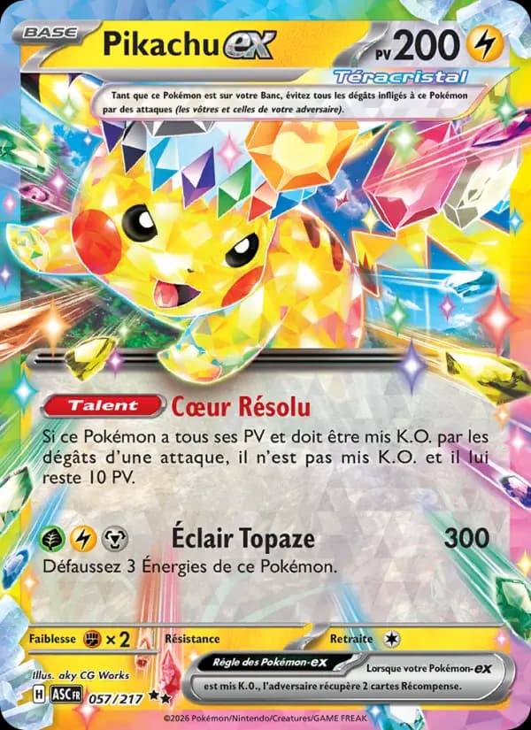 Carte Pokémon Pikachu ex 57