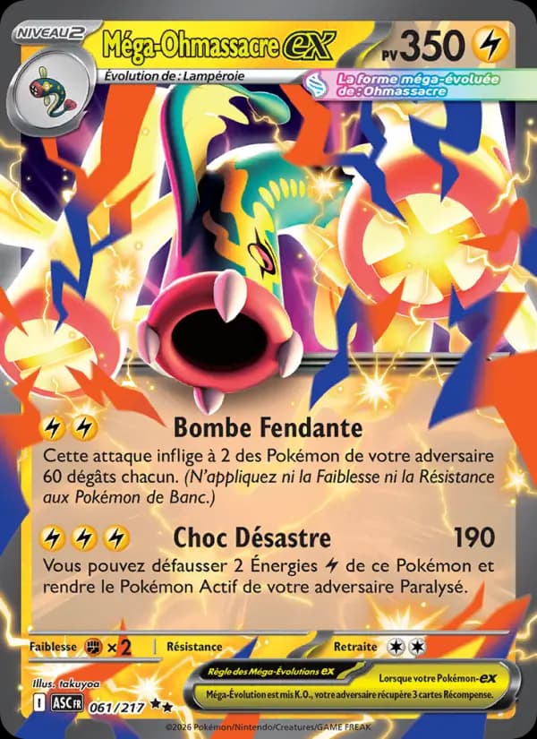 Carte Pokémon Méga-Ohmassacre ex 61