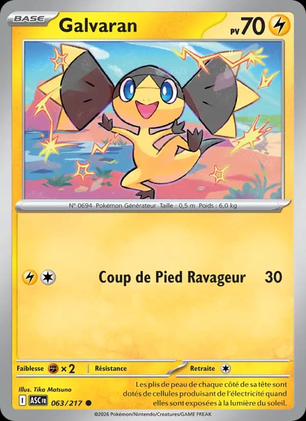 Carte Pokémon Galvaran 63