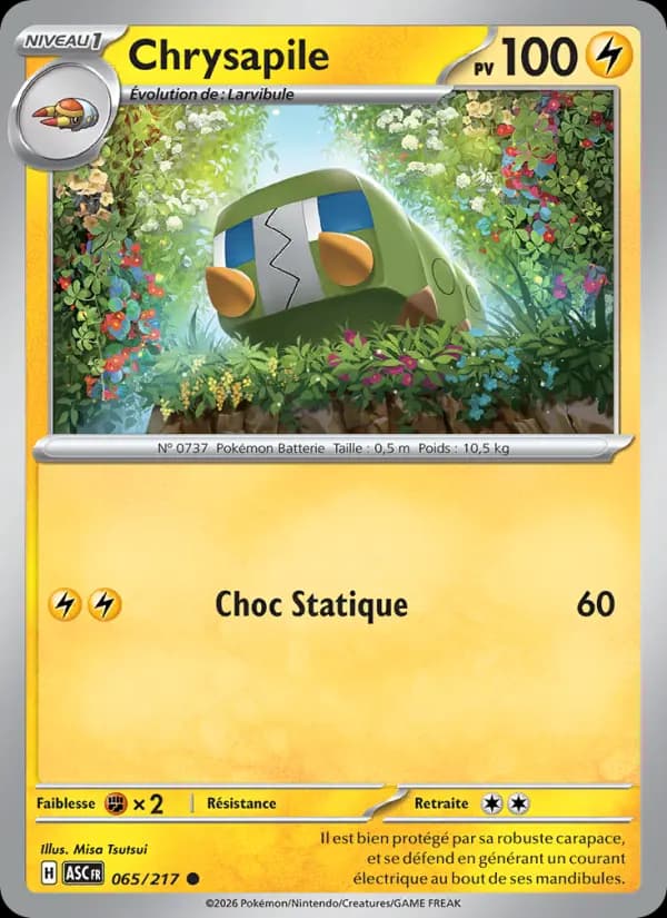 Carte Pokémon Chrysapile 65