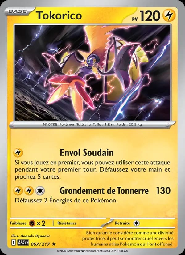 Carte Pokémon Tokorico 67