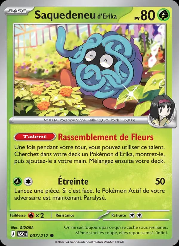 Carte Pokémon Saquedeneu d'Erika 7