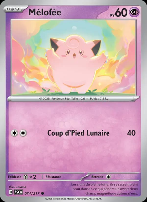 Carte Pokémon Mélofée 74