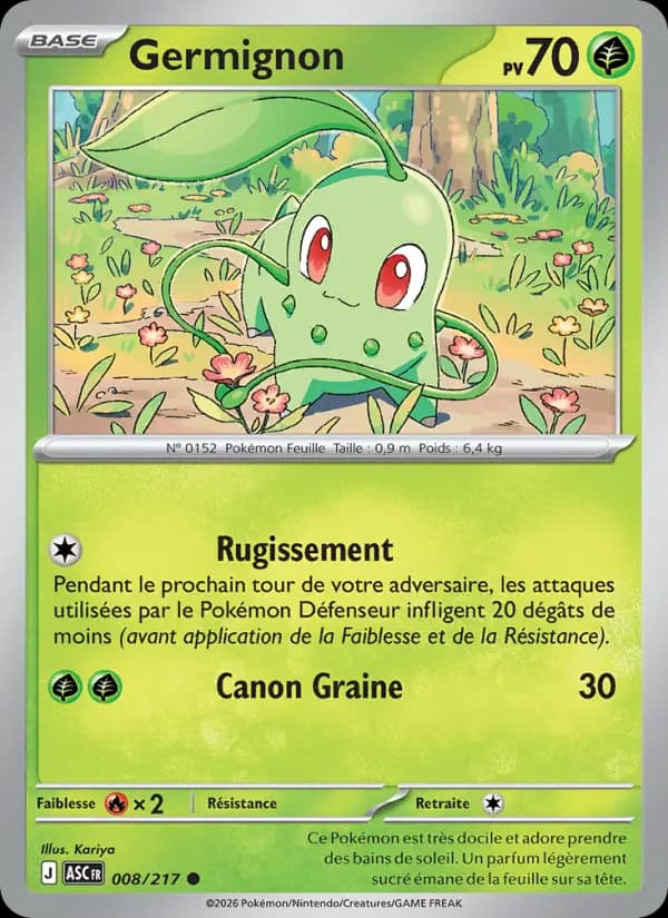 Carte Pokémon Germignon 8