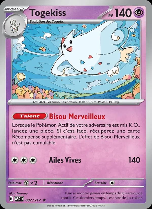 Carte Pokémon Togekiss 82
