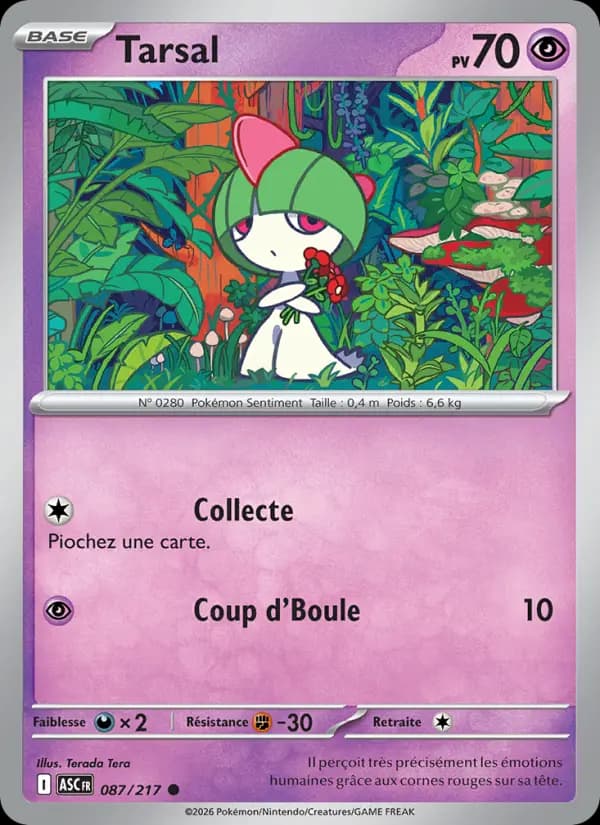 Carte Pokémon Tarsal 87
