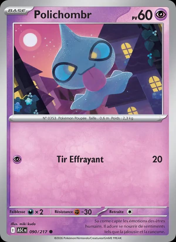 Carte Pokémon Polichombr 90