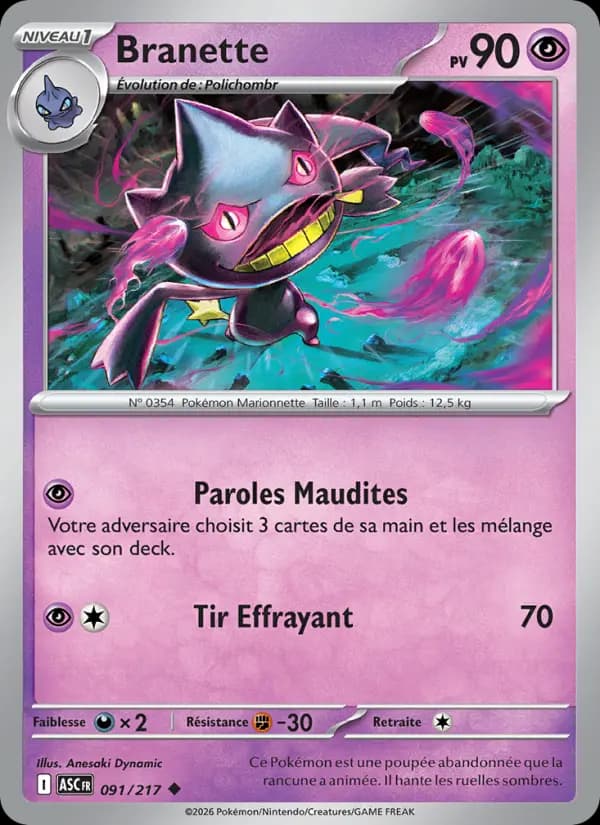 Carte Pokémon Branette 91