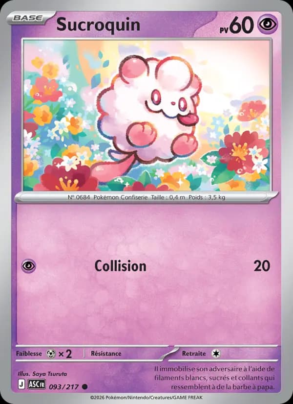 Carte Pokémon Sucroquin 93