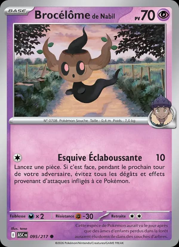 Carte Pokémon Brocélôme de Nabil 95