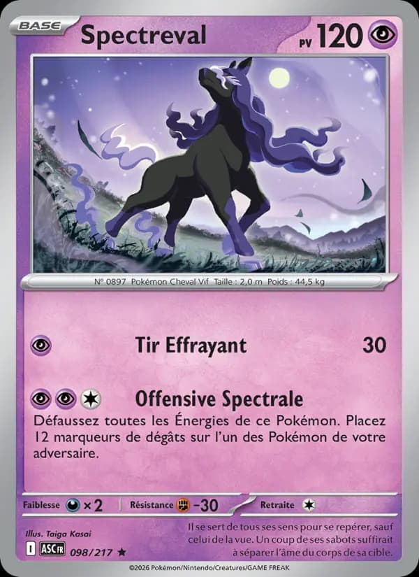 Carte Pokémon Spectreval 98