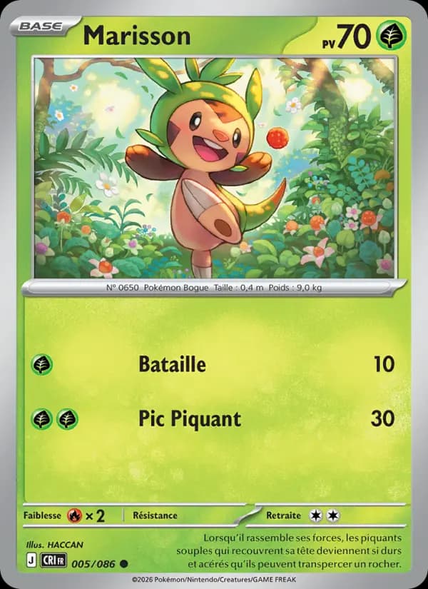 Carte Pokémon Marisson 005/086