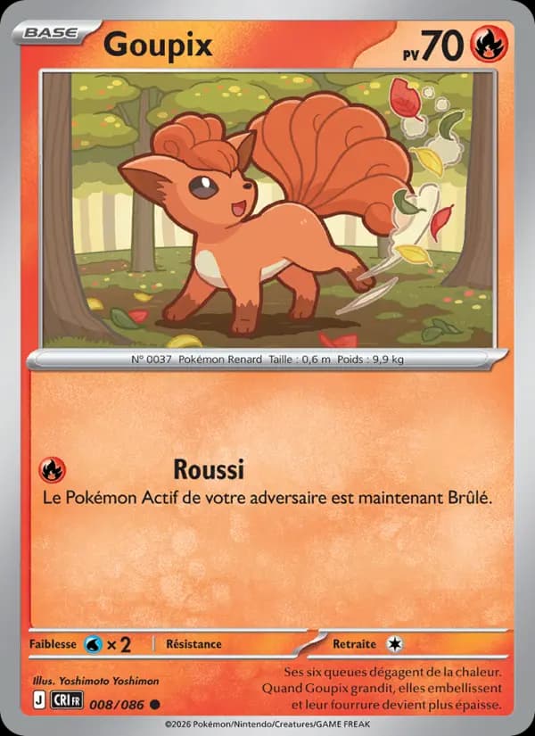 Carte Pokémon Goupix 008/086
