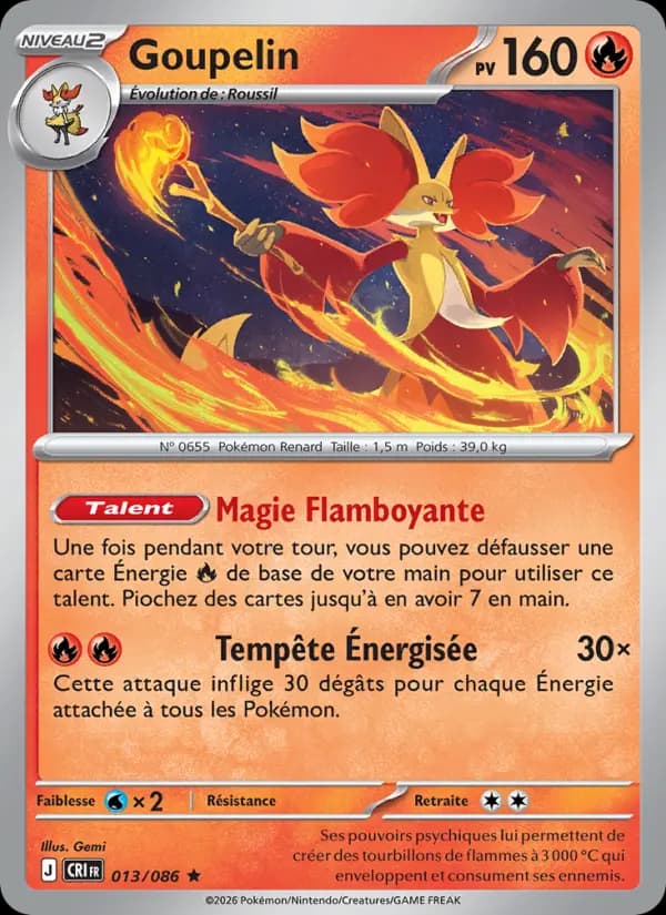 Carte Pokémon Goupelin 013/086