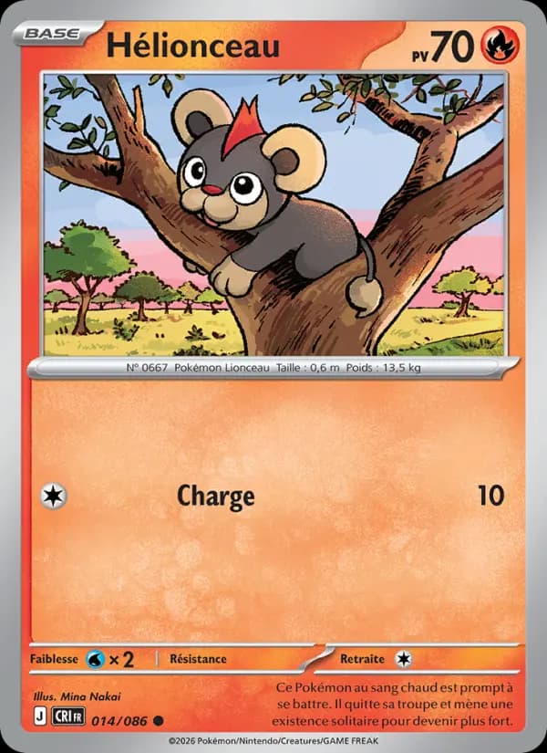 Carte Pokémon Hélionceau 014/086