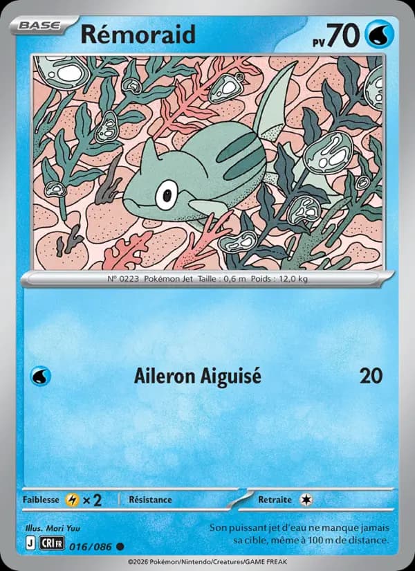 Carte Pokémon Rémoraid 016/086