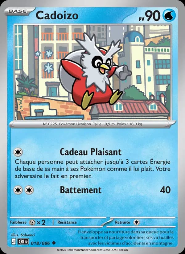 Carte Pokémon Cadoizo 018/086