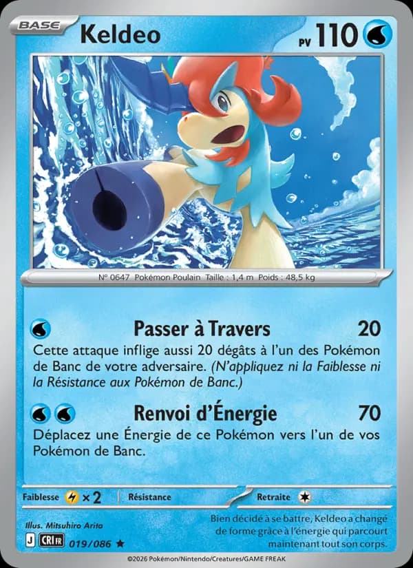 Carte Pokémon Keldeo 019/086