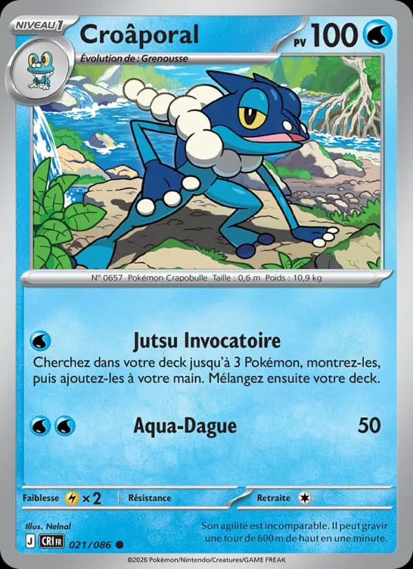 Carte Pokémon Croâporal 021/086