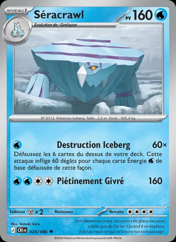 Carte Pokémon Séracrawl 024/086