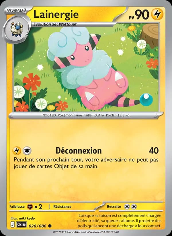 Carte Pokémon Lainergie 028/086