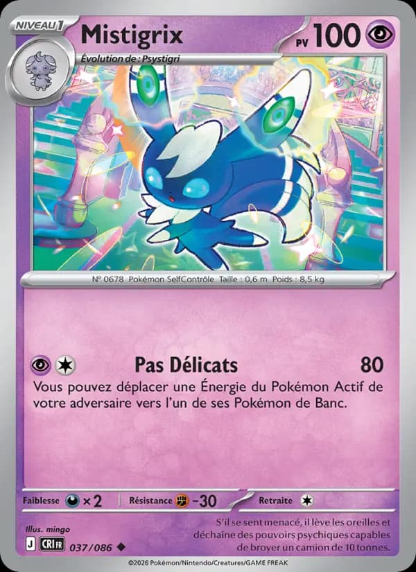 Carte Pokémon Mistigrix 037/086