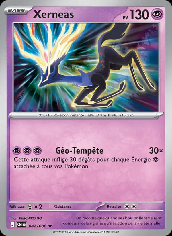Carte Pokémon Xerneas 042/086