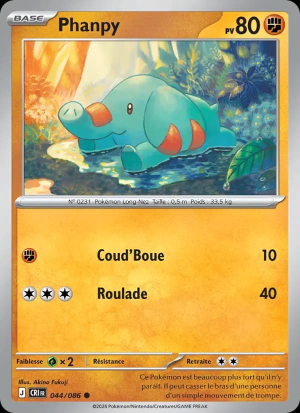 Carte Pokémon Phanpy 044/086