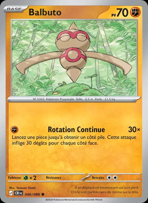 Carte Pokémon Balbuto 046/086