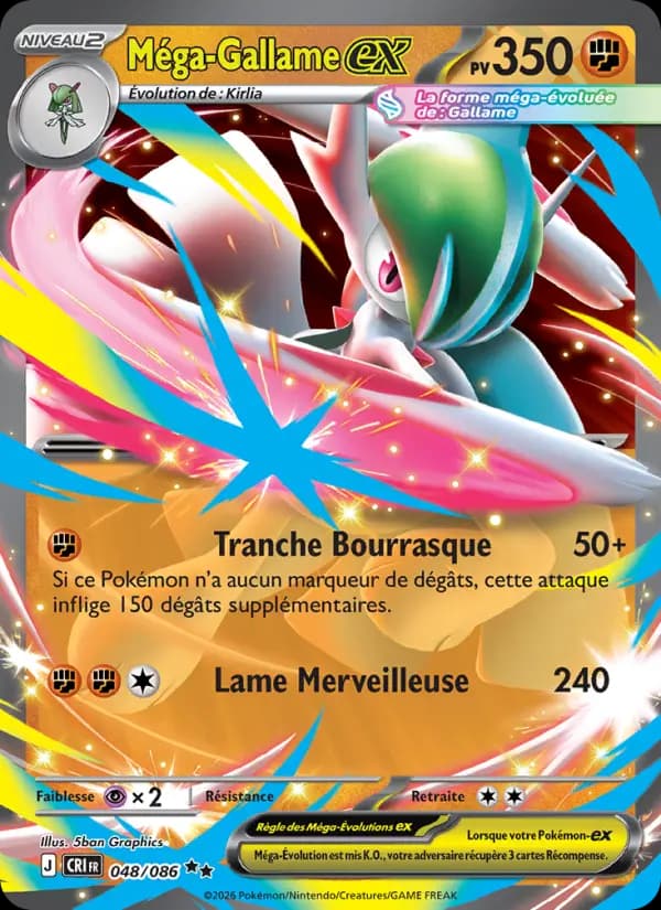 Carte Pokémon Méga-Gallame ex 048/086
