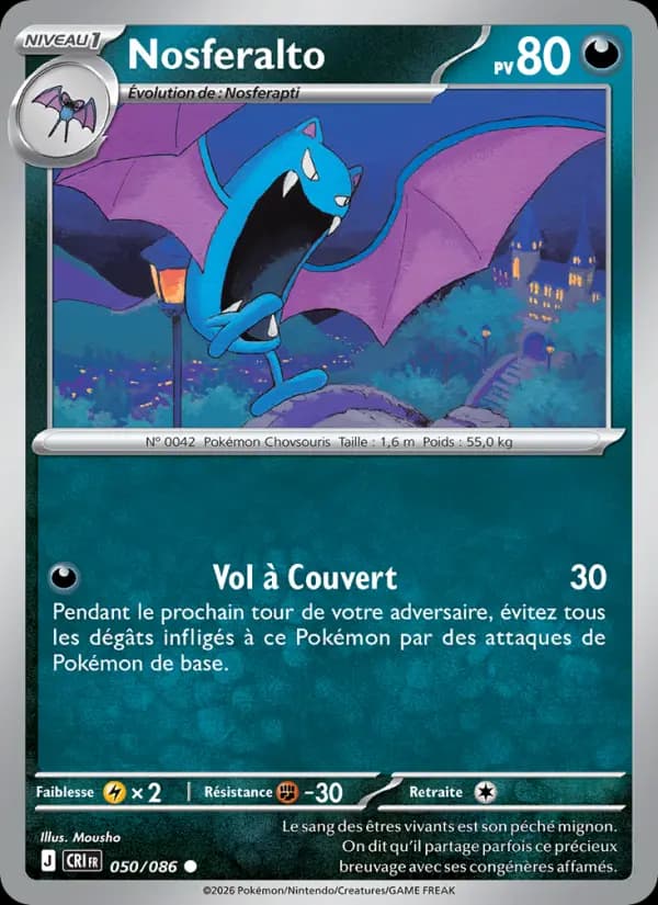 Carte Pokémon Nosferalto 050/086