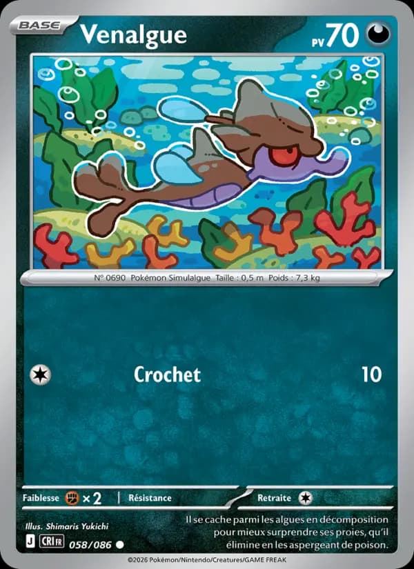 Carte Pokémon Venalgue 058/086