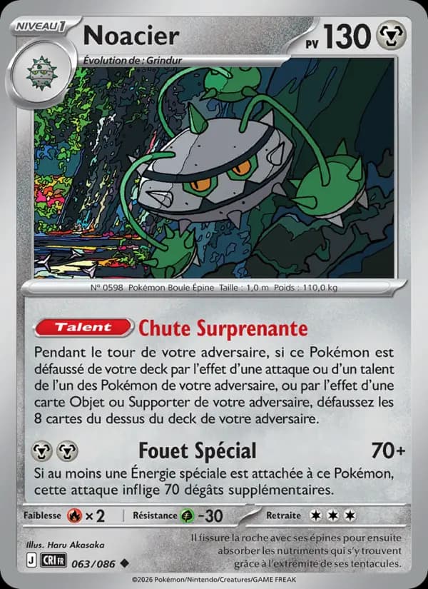 Carte Pokémon Noacier 063/086