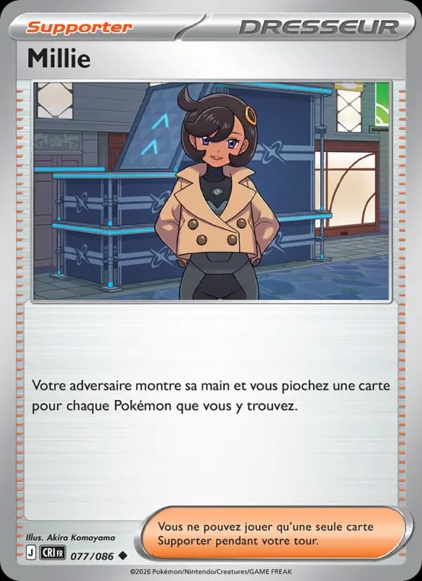 Carte Pokémon Millie 077/086