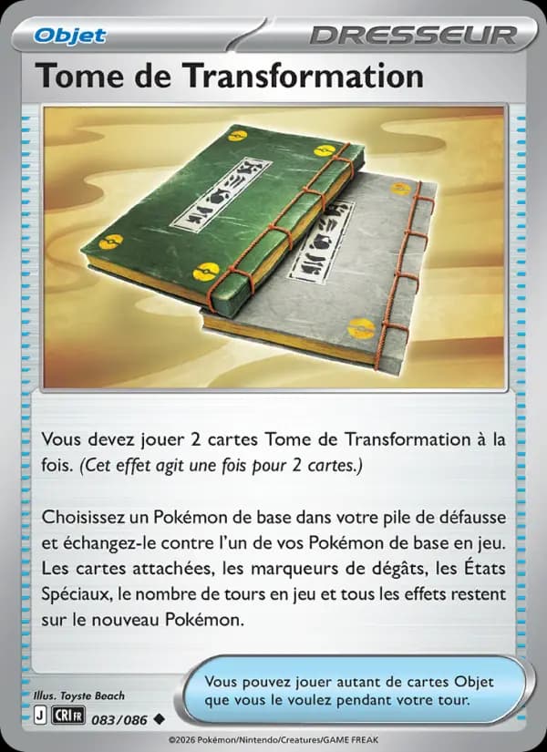 Carte Pokémon Tome de Transformation 083/086