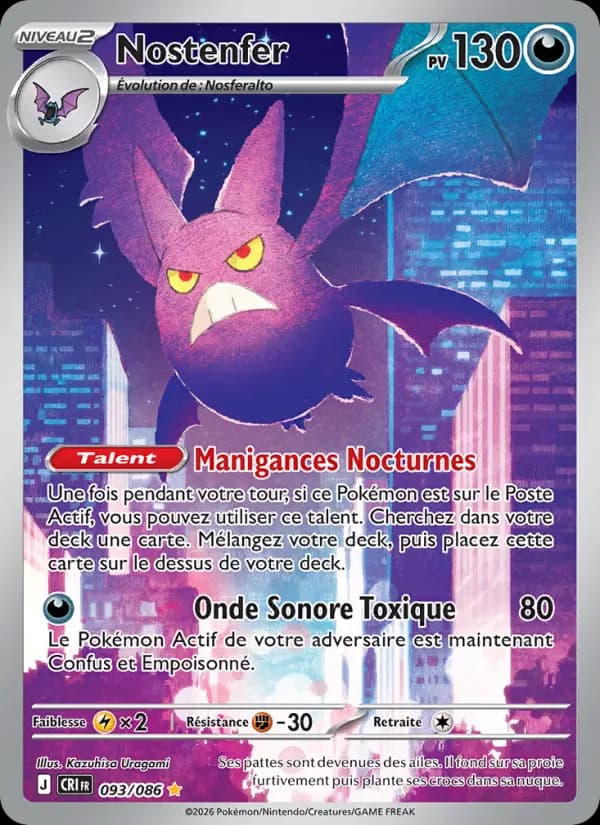 Carte Pokémon Nostenfer 093/086