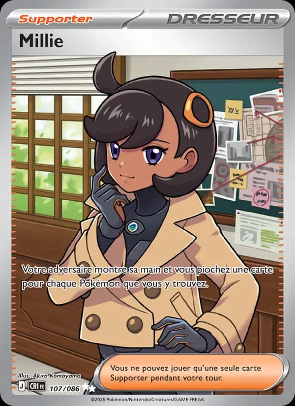 Carte Pokémon Millie 107/086