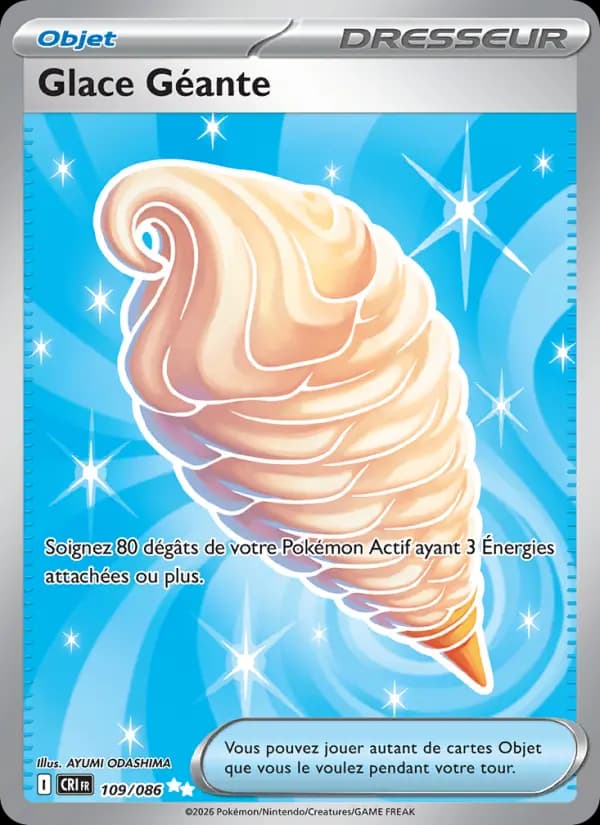 Carte Pokémon Glace Géante 109/086