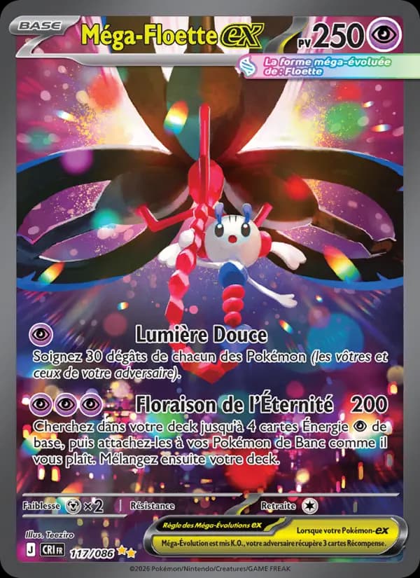 Carte Pokémon Méga-Floette ex 117/086 — Chaos Ascendant