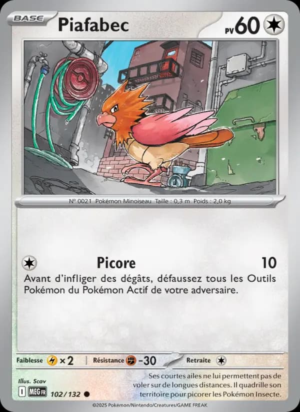 Carte Pokémon Piafabec 102