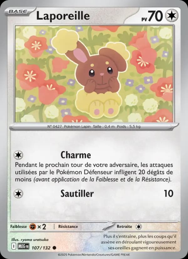 Carte Pokémon Laporeille 107
