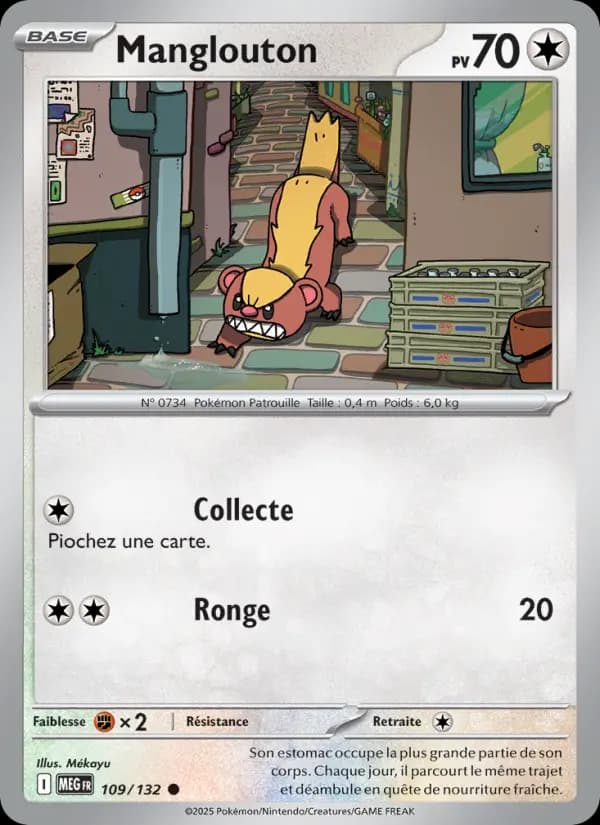 Carte Pokémon Manglouton 109