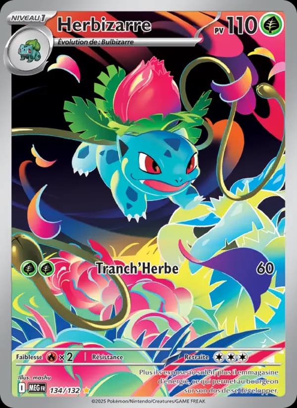Carte Pokémon Herbizarre 134 — Méga-Évolution