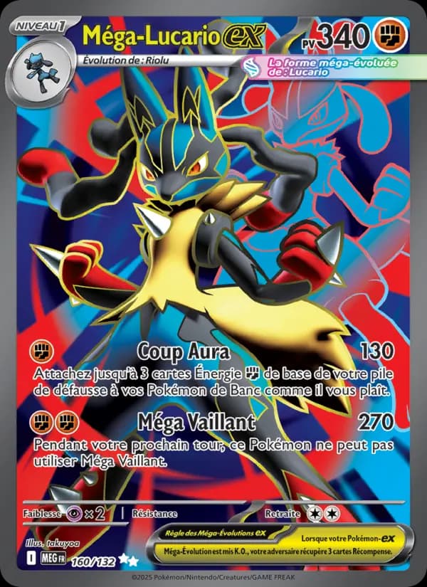 Carte Pokémon Méga-Lucario ex 160 — Méga-Évolution