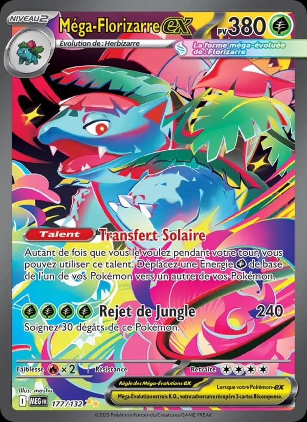 Carte Pokémon Méga-Florizarre ex 177 — Méga-Évolution