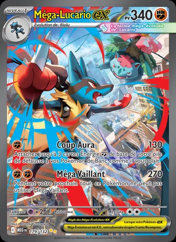 Carte Pokémon Méga-Lucario ex 179 — Méga-Évolution
