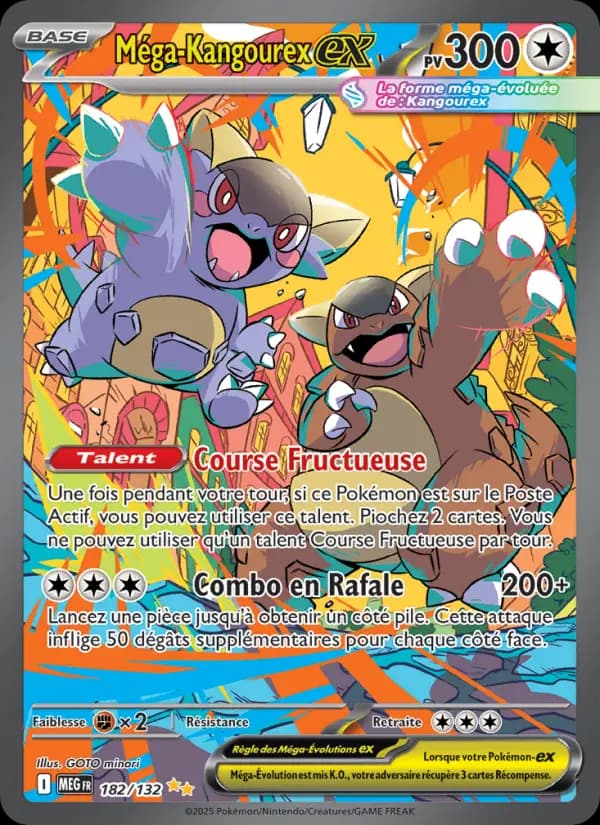 Carte Pokémon Méga-Kangourex ex 182 — Méga-Évolution