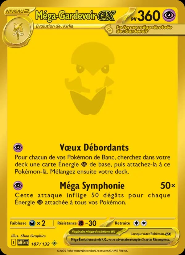 Carte Pokémon Méga-Gardevoir ex 187 — Méga-Évolution